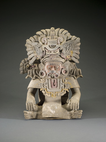 slam-african:Vessel in the Form of a Seated Male…, Zapotec, c.250–600, Saint Louis Art Museum: Arts 