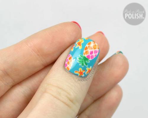 Pineapple nail art!