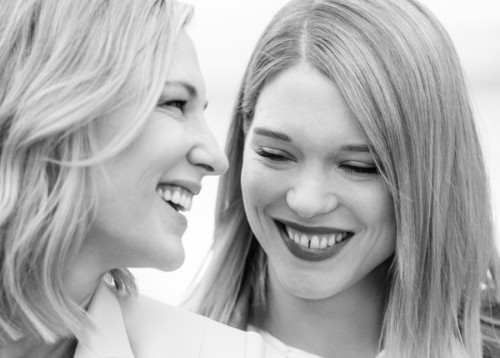 Jury president Cate Blanchet and jury member Lea Seydoux attend the photocall for Jury during the 71