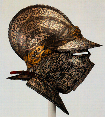 Helmet made by Filippo Negroli for Henry Dauphin of France, future Henry II (1519-1559)