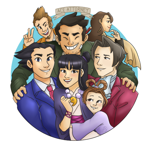lumatoradraws: Ace Attorney Crew!Available as stickers and more on my RedBubble: www.redbubb