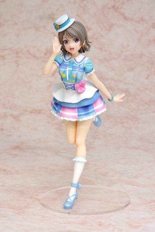 aqours-updates:pictures of the you and yoshiko scale figures !!