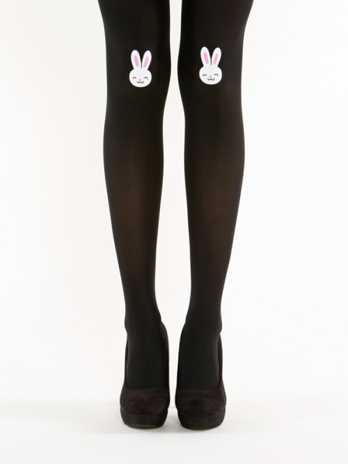 Virivee Patch tights with cute patterns SPACE tights Bunny tights Unicorn tightsSemi-opaque tightsTo