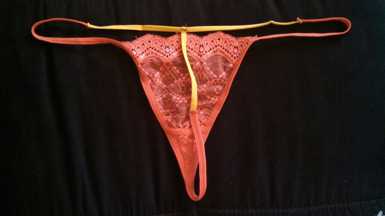 Porn photo Resizing too-small G-string panties