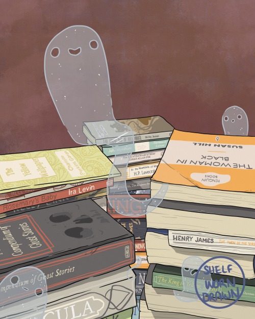 Submitted by @mostlyghostieSome spooky books with extra ghosties.Follow MostlyGhostie on Tumblr/Inst