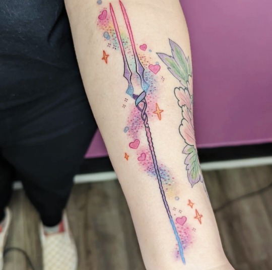 I got the Spear Of Longinus tattooed today  revangelion