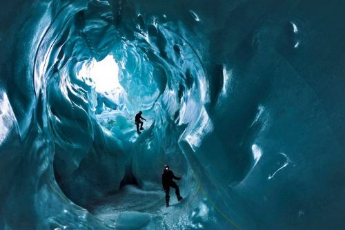 This astonishing picture is the inside of part of the Gorner glacier in the Swiss part of the Pennin