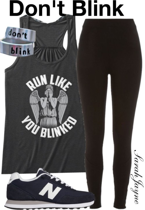 Don’t Blink Running Series by solstice-sarahjayne featuring new balance shoesRiver Island blac