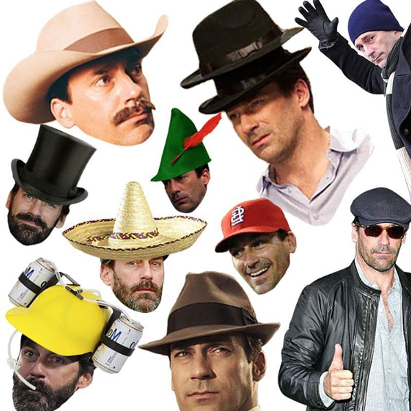 PSA: Jon Hamm can rock any type of hat and look fly as fuck.