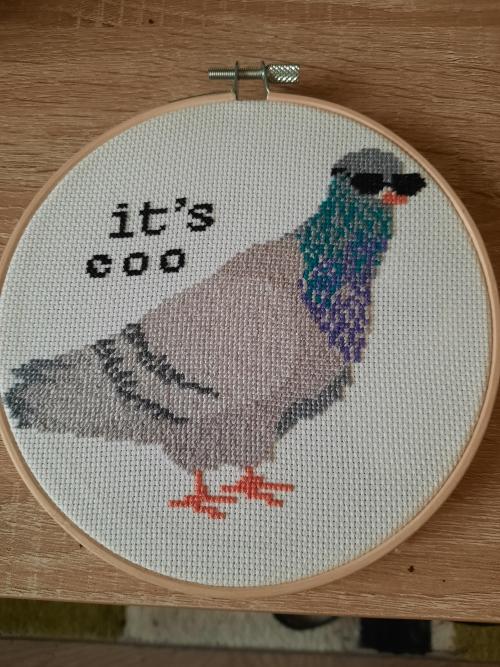 crossstitchworld:  made for my pigeon obsessed