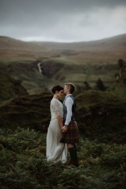 njfemmegirl:  azephirin:  weddingsandlesbians:  http://thekitcheners.co.uk/  This looks like a beautiful historical movie.  lesbian Scottish highlands wedding is a good and pure aesthetic 