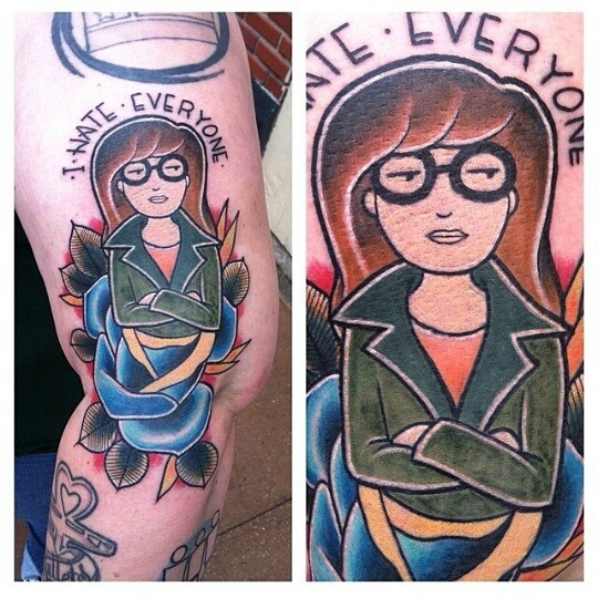 fuckyeahtattoos:  My epic new Daria tattoo!! Done by Jay Joree at Last Angels Tattoo