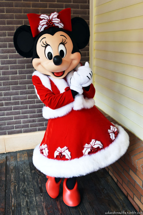 Shanghai Disneyland’s Christmas Mickey and friends meet and greeting.