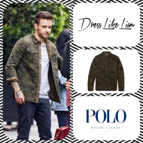 Liam en route to Cannes, 11 May 2016. Jacket | Polo Ralph Lauren quilted camouflage print shirt jack