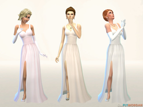 simplymorgan77:Wedding Dress (3 Color Options) Bonus: 2 Sophisticated Gloves Recolors & 2 Ballet