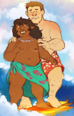 keplercryptids: tuherrus: I’D SURF TIL THE SUN SETS BEYOND THE HORIZOON 🎵 [image description: a drawing of Taako and Barry, surfing on the same board. Taako is a fat elf with brown skin and thick shoulder-length black hair. He has a scar under each