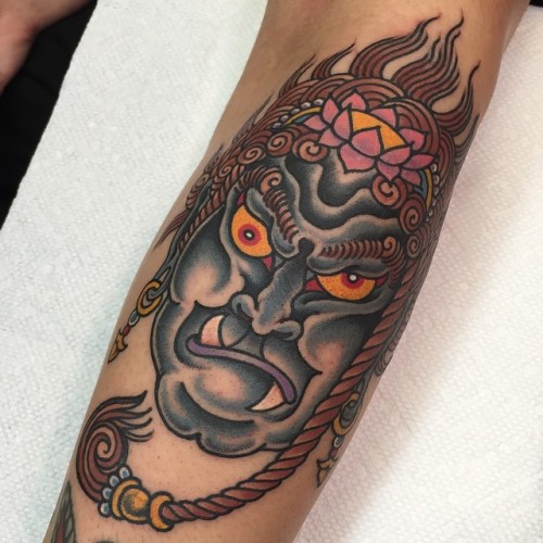 marcnava: Fudo Myoo on Raymond. @davincitattoostudio