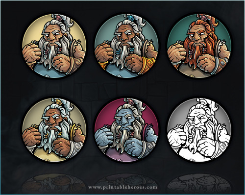 Added a pair of Dwarf Brawlers and their VTT tokens to the paper miniature catalog, https://printabl