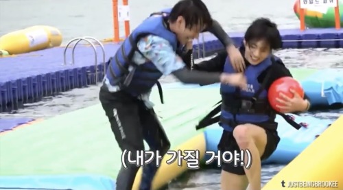 My Favorite Part In All This Chaos Is Kookie Making Tae Laid Down With One Arm.