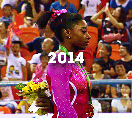catalinaponors:  Simone Biles, the first female gymnast to win three consecutive