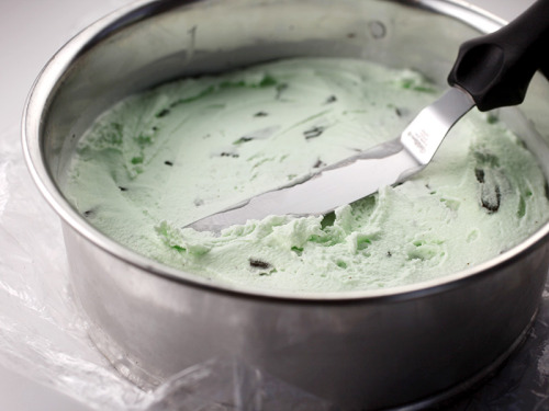 do-not-touch-my-food:  Mint Oreo Chocolate Chip Ice Cream Cake
