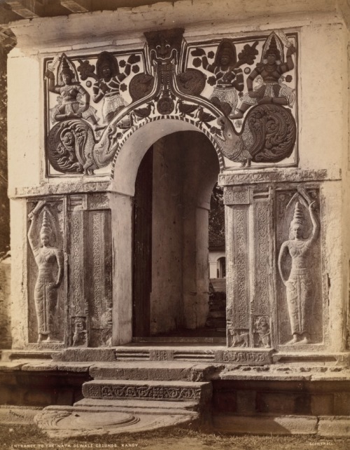 cma-photography-department:Entrance to the Nata Dewale Grounds, Kandy, Scowen & Co., c. 1880, Cl