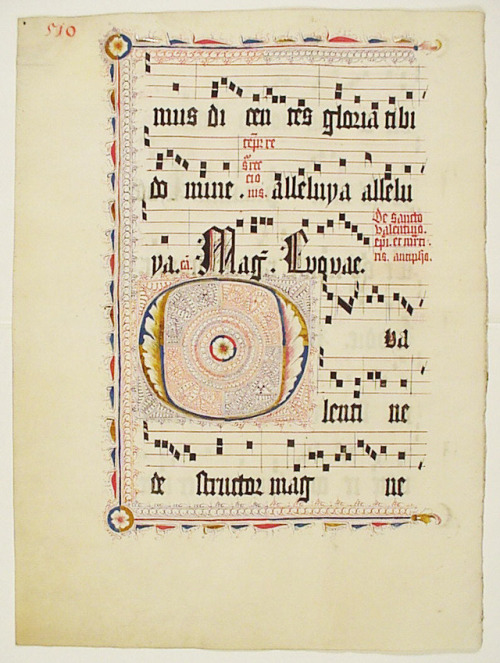 met-medieval-art: Manuscript Leaf with Initial O, from an Antiphonary via Medieval ArtMedium: Temper