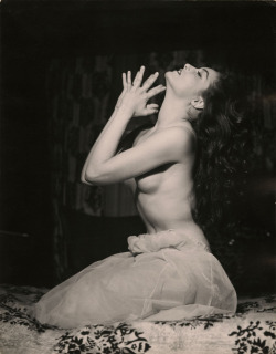 hoodoothatvoodoo:  Peter Basch &lsquo;Julie Newmar&rsquo; 1950s 