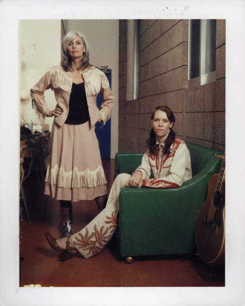 jeffriedelpolaroids - Emmylou Harris and Gillian Welch - Santa...