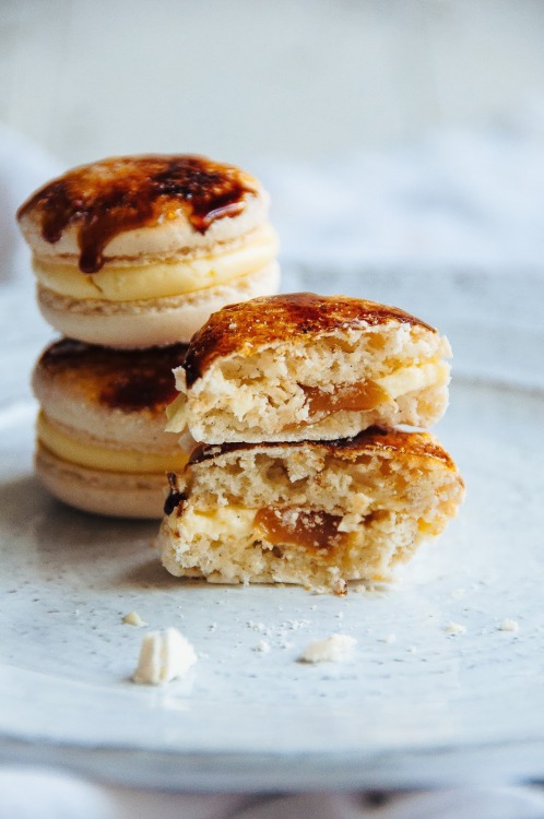 sweetoothgirl:    VANILLA CRÈME BRÛLÉE MACARONS  