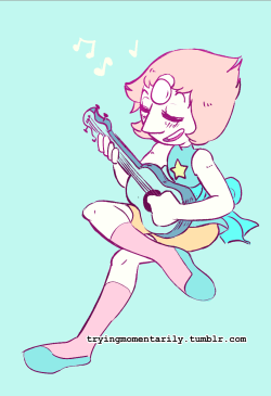 tryingmomentarily:  ukelele pearl for @piierogi bc she has a beautiful singing voice ;A;/// 