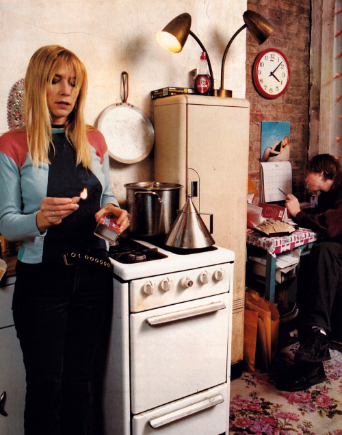 periodicult90s:Kim Gordon and Thurston Moore of Sonic Youth photographed by David Graham for Details