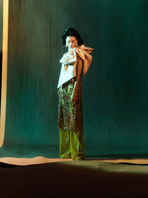 stylish-editorials: He Cong photographed by Zeng Wu & Trunk Xu for Marie Claire China (October 2