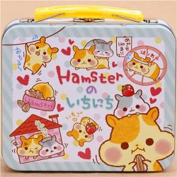 japaneseitems:  cute strawberry hamster stationery suit case box set with 5 pieces by Q-Lia