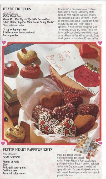 churchnotmadewithhands: scans from a valentines day recipes leaflet that was in a 90s cooking magazi