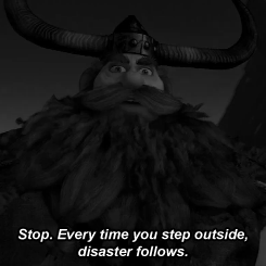   Every time I watch the scene from the first and last gif, and I see the happiness on Toothless and Hiccup’s faces, it makes me cry. And I’ll tell you why:  No matter what Hiccup said or how hard he tried to be accepted, no one ever heard him.