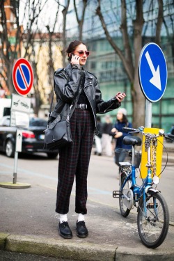 femme-belle:  Street style at Milan Fashion Week F/W ‘14