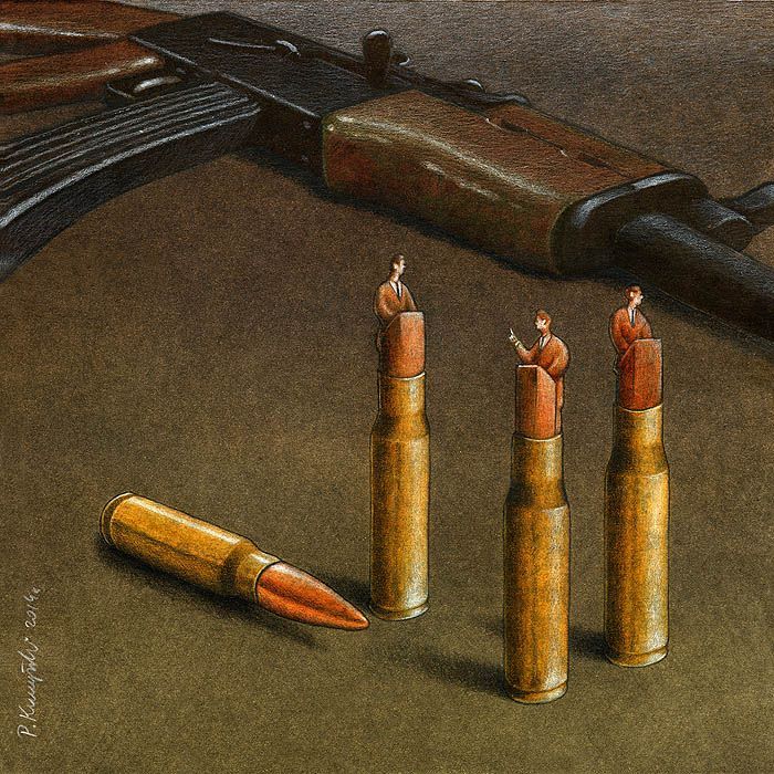 cubebreaker:  Polish artist Pawel Kuczynski creates illustrations which take on issues