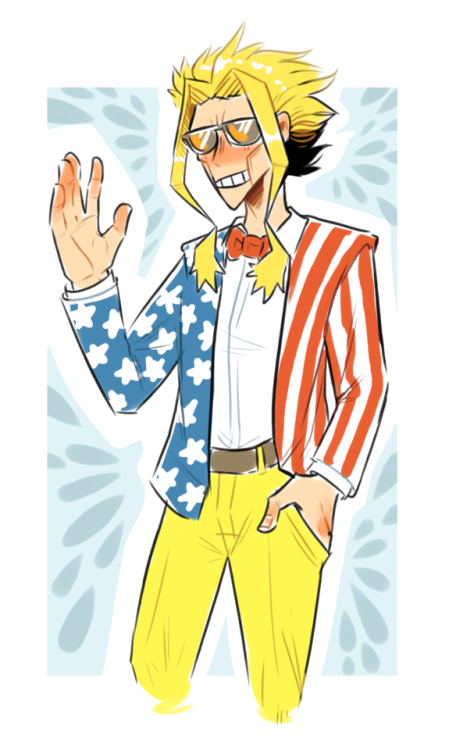 hexagonsgalore:Looking at others drawing Toshinori in glamorous clothing, I swore to myself that I
