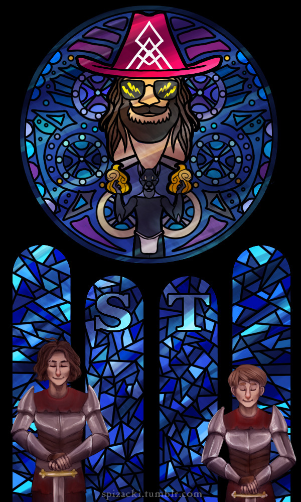 spizacki:  A print I’m going to send to the grumps along with the stickers I made!
