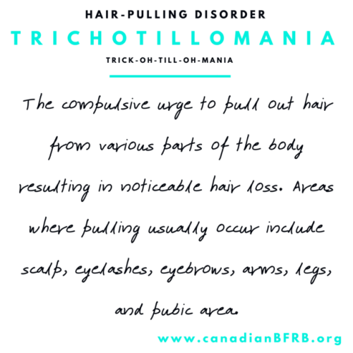 canadianbfrb: One of the most common Body-Focused Repetitive Behaviour (BFRB) is compulsive hair-pul