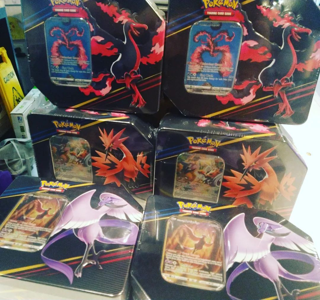 The new crown zenith articuno, zapdos and moltres tins are here today! Grab one before these legendary birds take flight!

#hudsonsvideogames #hudsonsvideogamesaltamonte #nintendo #pokemontcg #pokemon #crownzenith #articuno #zapdos #moltres #collectibles #tcg #videogames #altamontesprings #sanford #lakemary #apopka #orlando #oviedo #longwood #casselberry  (at Hudson’s Video Games - Altamonte Mall)
https://www.instagram.com/p/Cp5bTvCLics/?igshid=NGJjMDIxMWI=