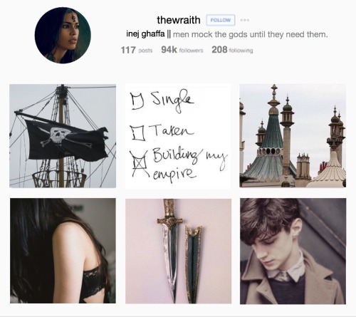 winterblues:Six of Crows || Social Media AU || The Dregs’ Instagrams || Brekker, his Wraith queen, h