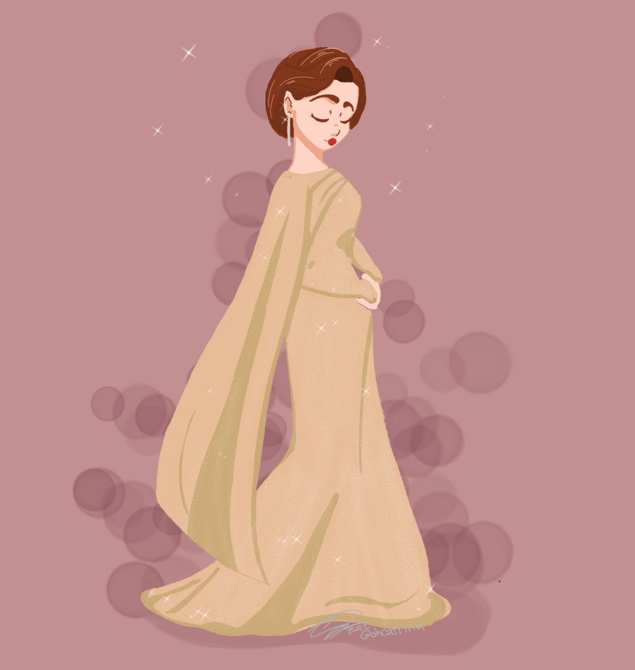 I drew Mon Mothma but like a Disney kinda gal