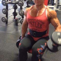 veinsandmuscle:  Arm day at Armbrust Pro Gym, 9 weeks out of
