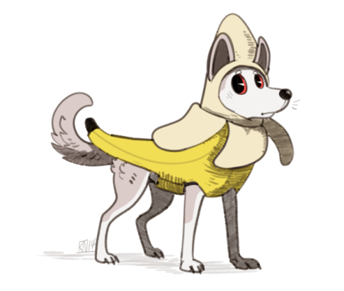 Koromaru dressed as a banana. Because I don&rsquo;t know what I&rsquo;m doing anymore