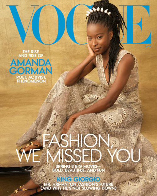 vogue: Amanda Gorman is our May cover star! Poet, activist, optimist, style icon—@amandas