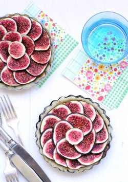 foodfoodfoody:  Raw Fig Pie with a Macadamia nut crust. The filling is figs with a topping of figs. Click here for the recipe. 