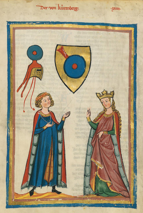 Illustrations from the Codex Manesse by the Grundstockmaler, 1305-1315