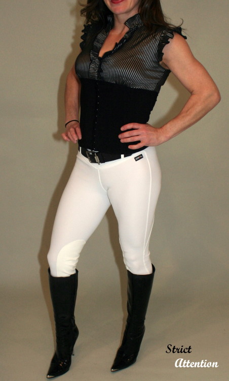 strictattention:  Jodhpurs by Kerrits and governess blouse by Gothic Revival